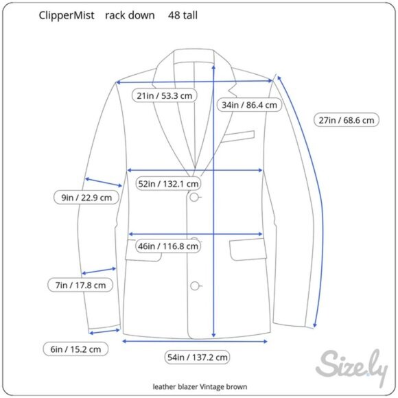 leather blazer Vintage brown - Picture 2 of 14